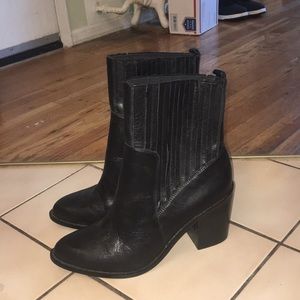 Black Leather Zara Boots